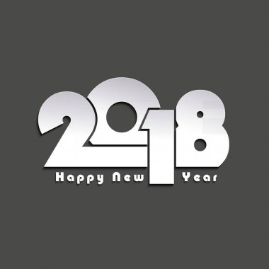 2018 happy New Year yaratıcı tebrik kartı tasarımı
