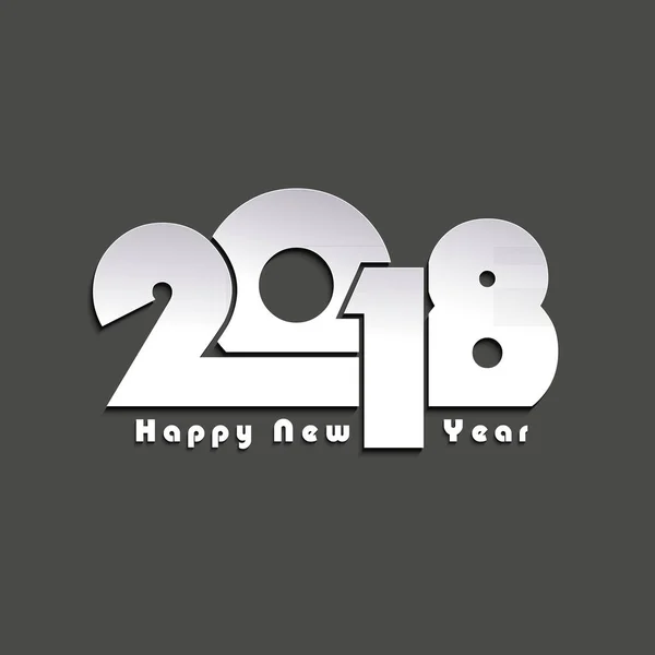 Projekt creative z życzeniami szczęśliwego nowego roku 2018 — Wektor stockowy