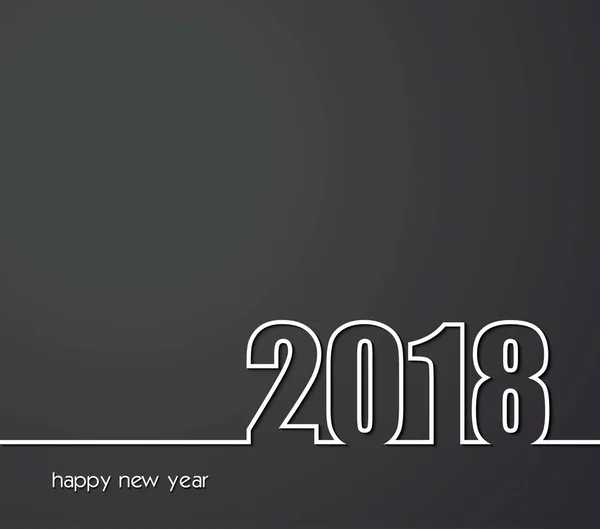 2018 Happy New Year background for your greeting card — Stock Vector