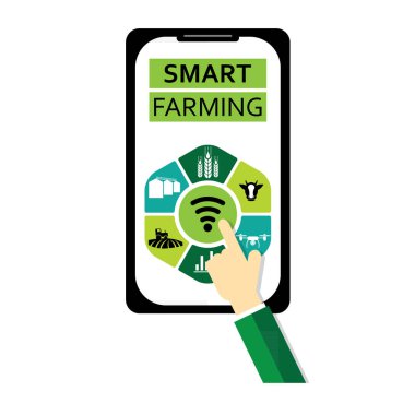 Terfi için poster tasarımı şablonu akıllı tarım, tarım modern iş