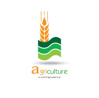 Agriculture Logo Template Design. Icon or Symbol. farm, nature, ecology. Vector flat design