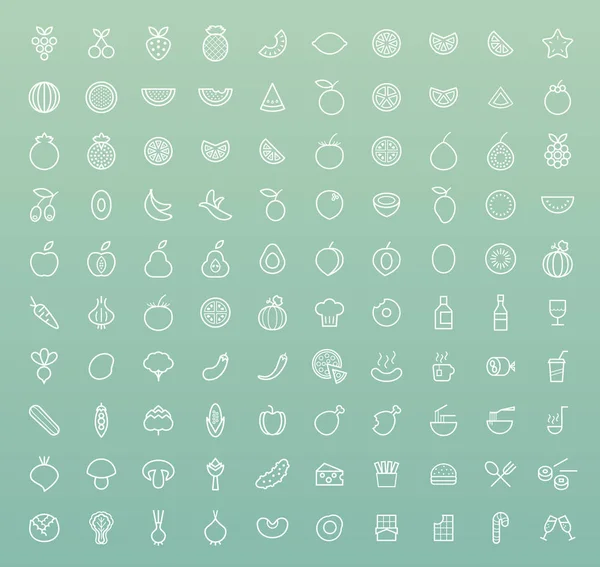 Set von 100 minimalen Universal Modern Elegant White Thin Line Icons (Politik und Polizei) auf farbigem Hintergrund — Stockvektor
