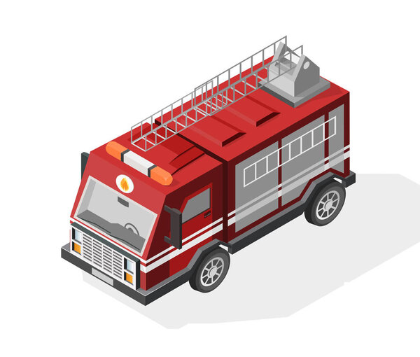 Isolated Vector Fire Truck