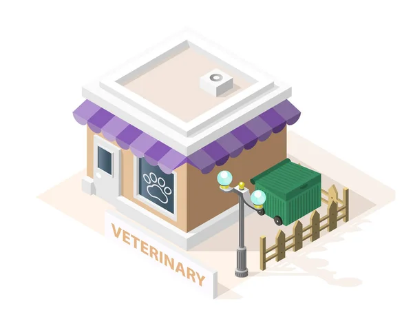 Izolované izometrické veterinární — Stockový vektor