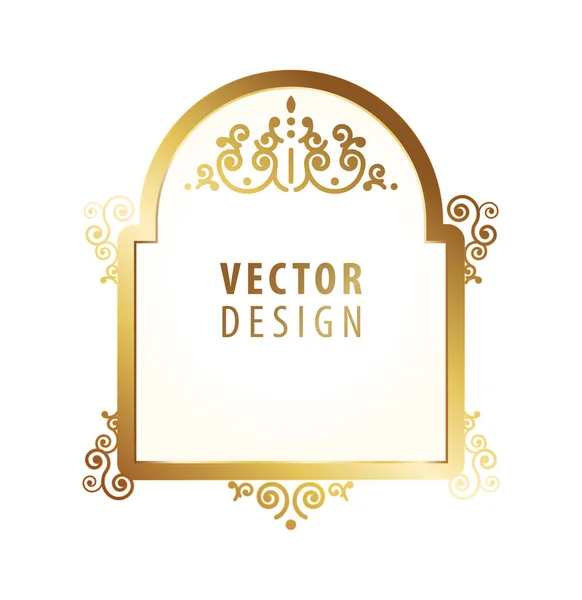 Marco de lujo de alta calidad sobre fondo blanco. Ilustración aislada vectorial — Vector de stock