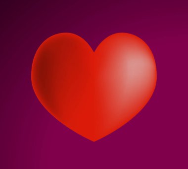 Beyaz arka plan üzerinde sevimli kalp. İzole vektör çizim 