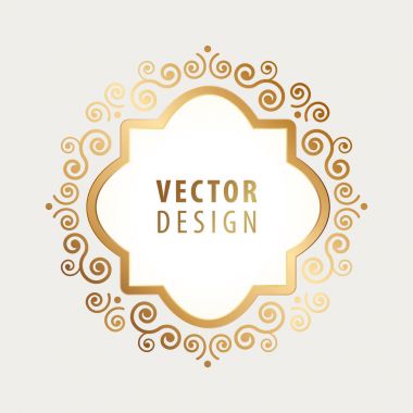 Yüksek kaliteli lüks çerçeve gri arka plan üzerinde. İllüstrasyon izole vektör