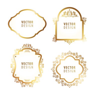 Gri Arkaplanda Yüksek Kalite Lüks Çerçeve. Vektör İzole Resimleri