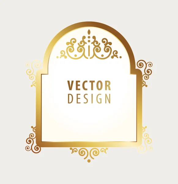 Marco de lujo de alta calidad sobre fondo gris. Ilustración aislada vectorial — Vector de stock