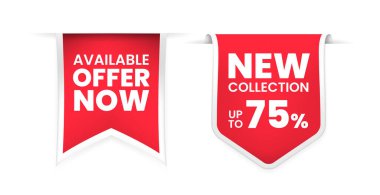 Beyaz Arkaplanda Yüksek Kaliteli Gerçekçi Etiketler. İzole Vektör Elementleri