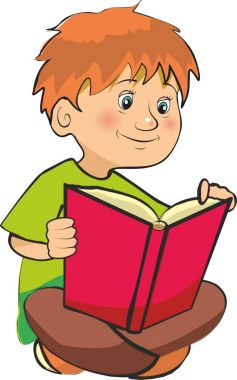 mutlu çocuk kitap okumak