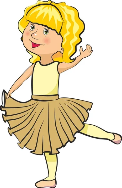 Dancing happy mała dziewczynka — Wektor stockowy