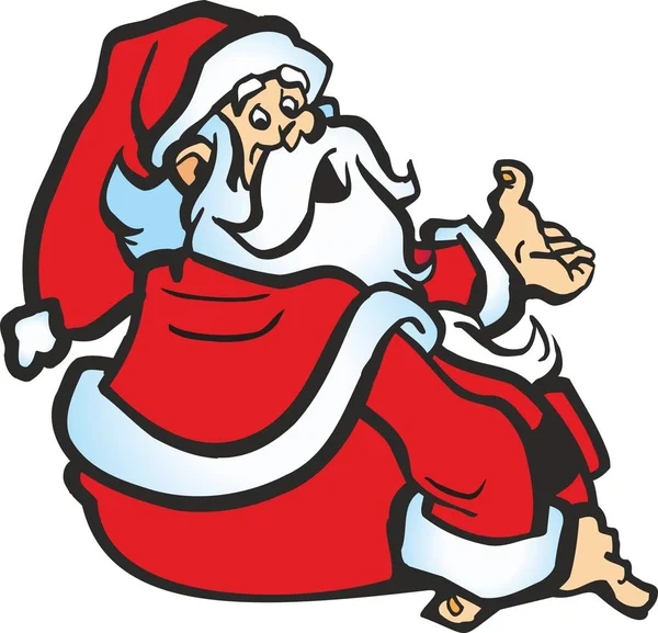 Santa Claus señala — Vector de stock