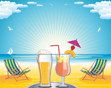 Yaz holidays_drink_ arka plan