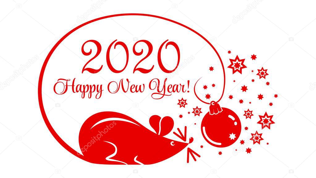2020 Christmas red rat