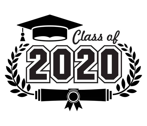2020 graduate class — Stock Vector