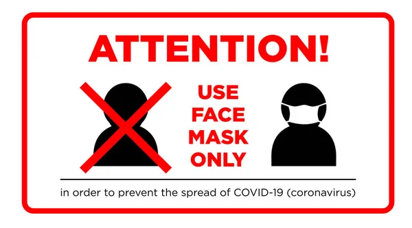 Quarantine Warning Sign Prohibiting Entry Territory Medical Mask Stop Coronavirus — Stock Vector