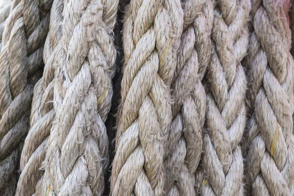 Cordes maritimes suspendues l'une à côté de l'autre — Photo
