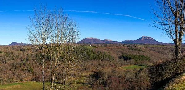 Panorámás Kilátás Nyílik Puy Dome Puy Come Auvergne Kilátás Saint — Stock Fotó