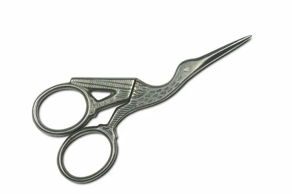 Old Collection Scissors Cut Out White Background — Stock Photo, Image