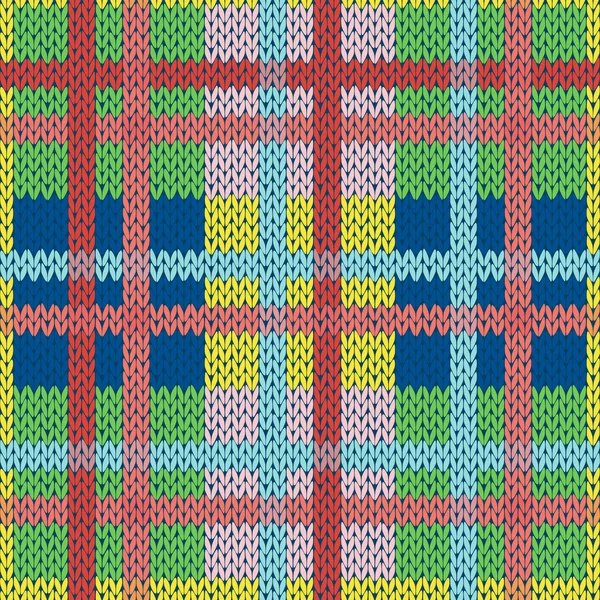 Вязание бесшовный узор в различных цветах — стоковый вектор