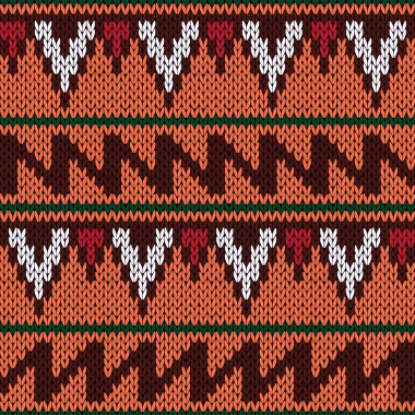 Geometrik renk incir ile süslü Dikişsiz etnik desen örgü