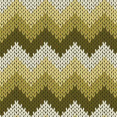 Sıcak sessiz renklerde Dikişsiz zikzak desen örgü