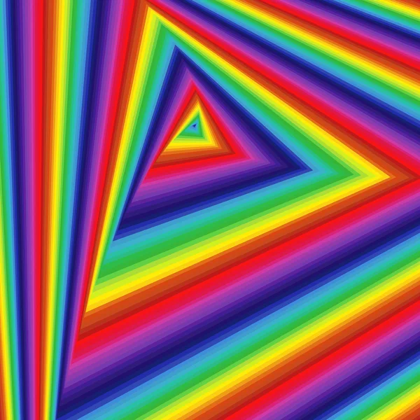 Spektrum üçgen formlarla bükülmüş sıra — Stok Vektör