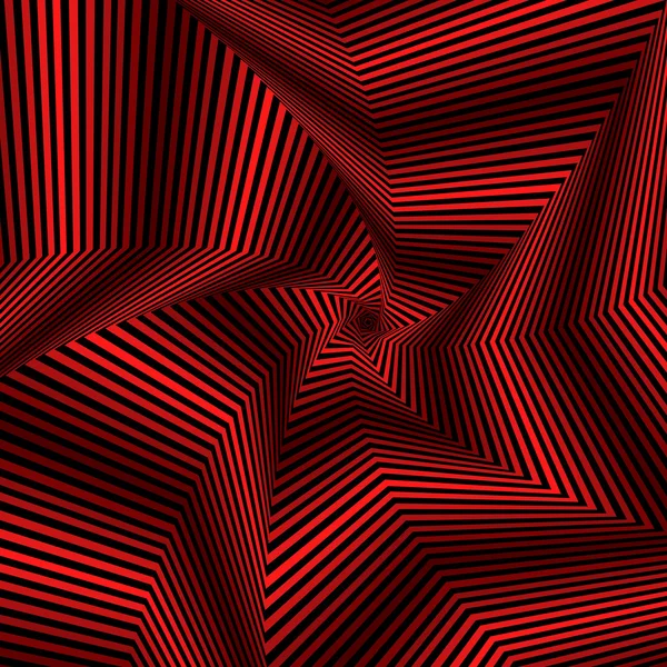 Цифровые кружащиеся красные пятиугольные звёзды — стоковый вектор