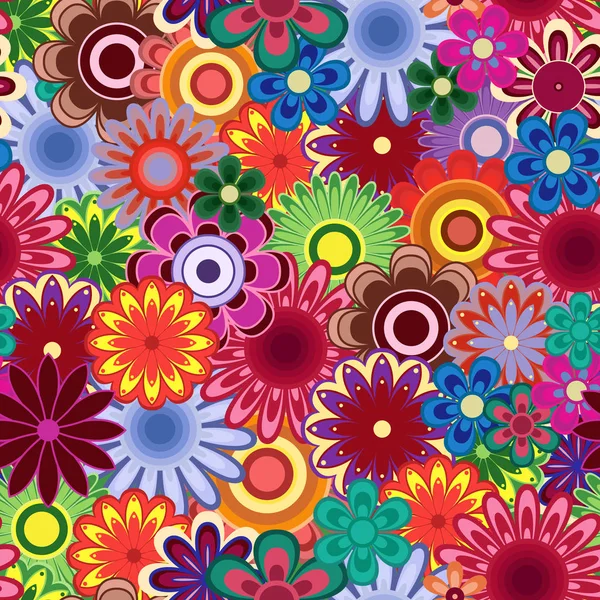Saumaton kuvio kukkia — vektorikuva