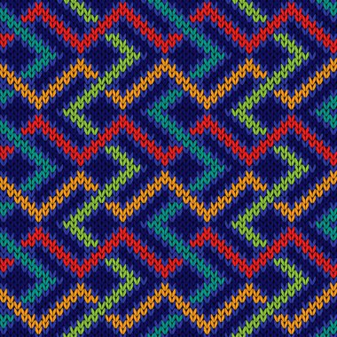 Dikişsiz örgü renkli desen