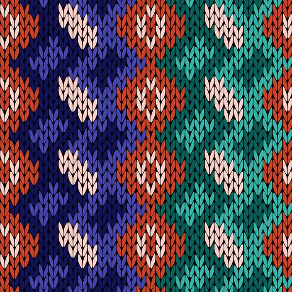 Modèle de couleur tricoté sans couture — Image vectorielle