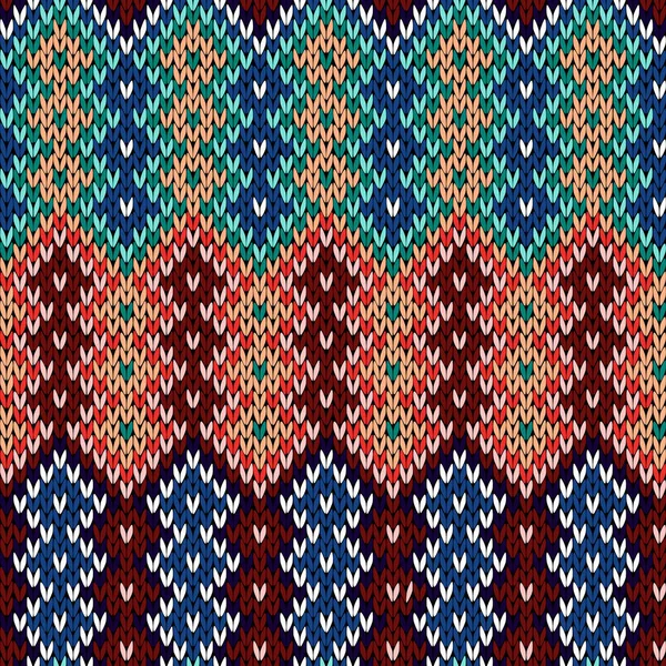 Orné motif tricoté sans couture — Image vectorielle