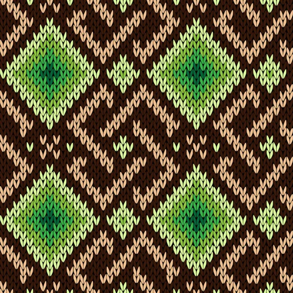 Ornement motif tricoté sans couture — Image vectorielle