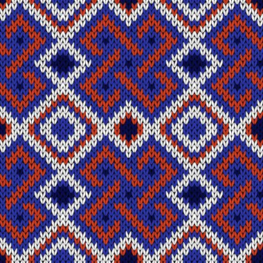 Dikişsiz örgü çok renkli desen