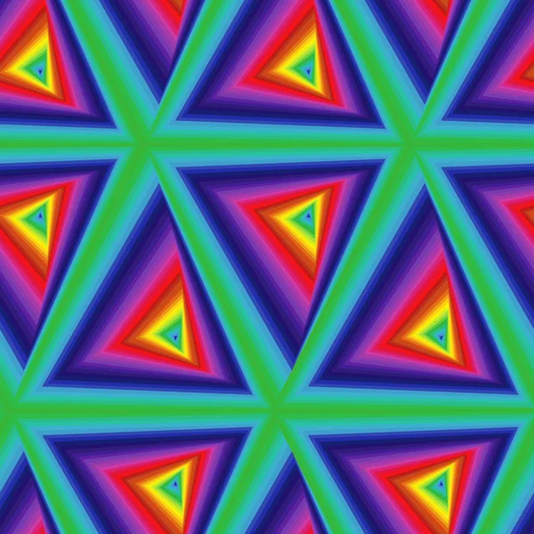 Χωρίς ραφή πρότυπο με πολύχρωμη τρίγωνο μορφές — Διανυσματικό Αρχείο