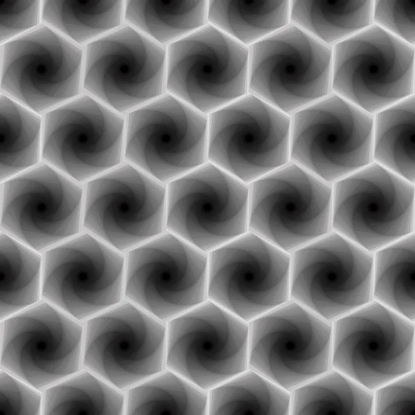 Naadloze patroon met grijze hexagonale vormen — Stockvector