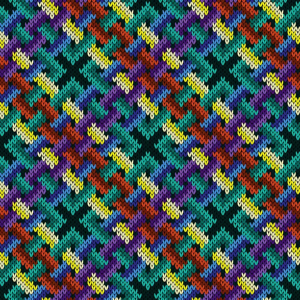 Multicolor Strickmuster nahtlos — Stockvektor