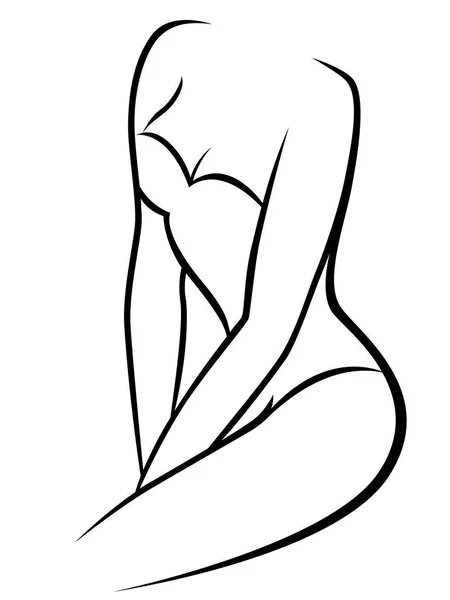 Cuerpo femenino elegante abstracto — Archivo Imágenes Vectoriales