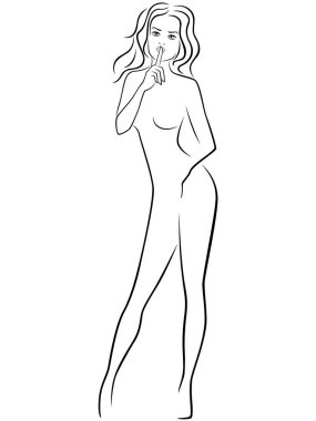 Onun parmak dudaklar, Bayan gesticulated