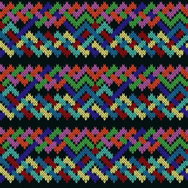 Knitting seamless ornate pattern — Stock Vector
