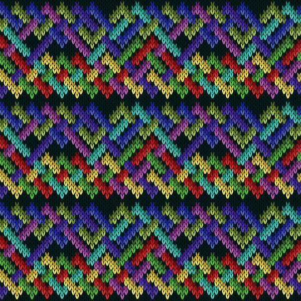 Ornate knitting seamless pattern — Stock Vector