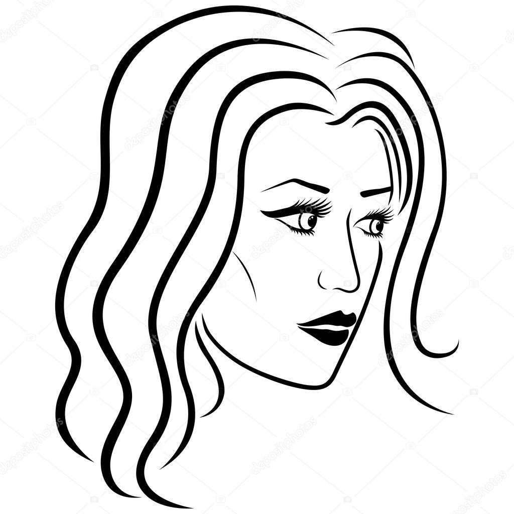 Download Beautiful women head outline — Stock Vector © natreal ...