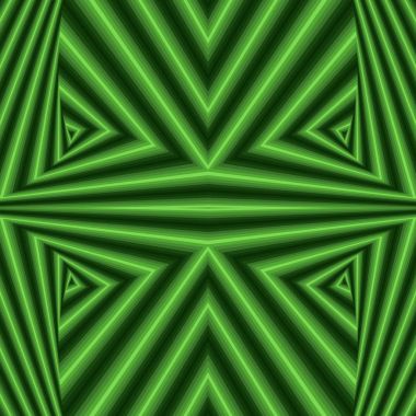 Yeşil renklerde soyut geometrik desen