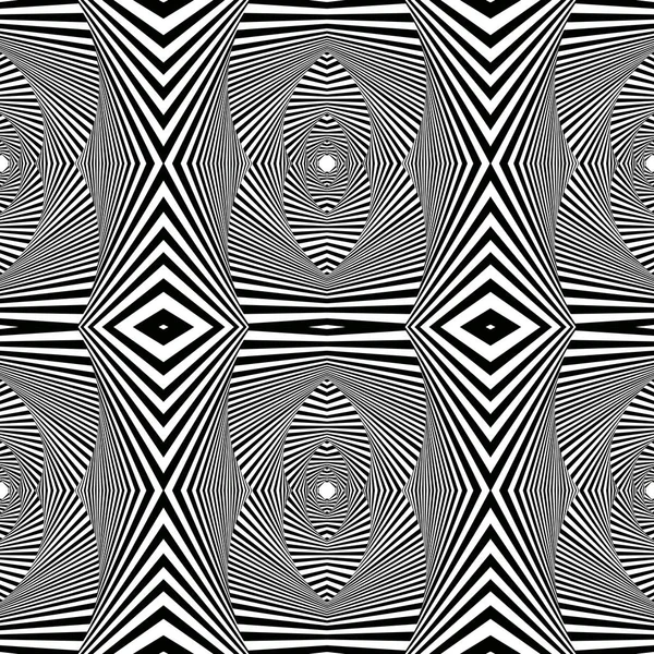 抽象的几何黑白图案 — 图库矢量图片