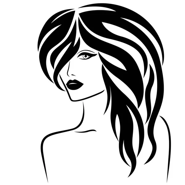Привлекательная женщина со стильными волосами — стоковый вектор