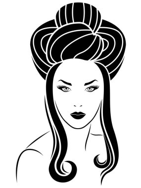 Uzun saç kıvırcık kız