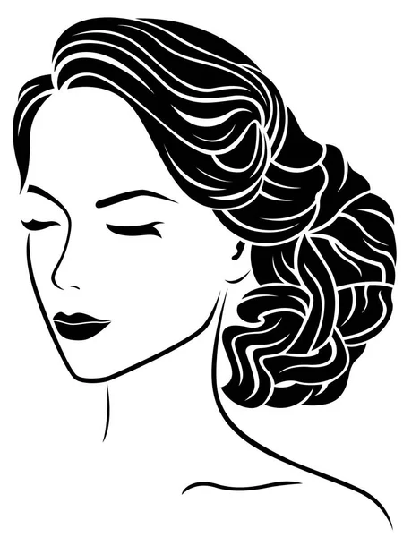 Mujer con el pelo esponjoso — Vector de stock