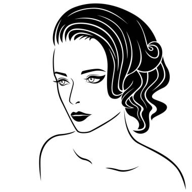 Güzel kadınlar yarım dönüş portre