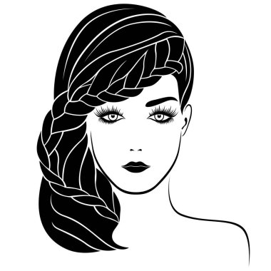 Bayan kabarık örgülü örgü ile